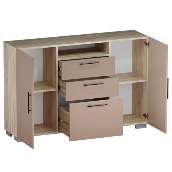 Комод ML-Mobila York 120см x 40см x 40см/ ДСП/ Дуб Сонома photo 2