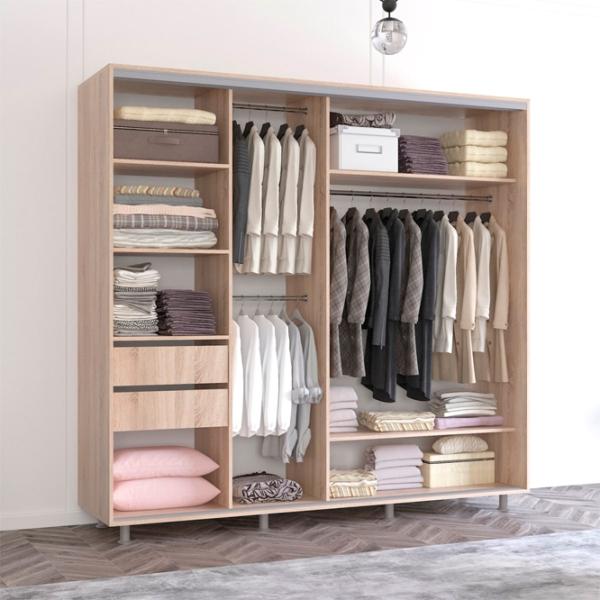 Dulap Glisant Mobildor-Lux Aron 00950 230 x 60 x 200 / PAL / Stejar Sonoma photo 5