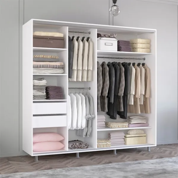 Шкаф Раздвижной Mobildor-Lux Aron 00950 230 x 60см x 240 / ЛДСП / White photo 9