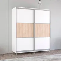Dulap Glisant Mobildor-Lux Aron 00949 220 x 60 x 230 / PAL / White photo 2