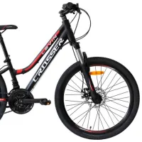 Велосипед Crosser Levin 24" 12" Алюминий/ Черный Красный photo 3