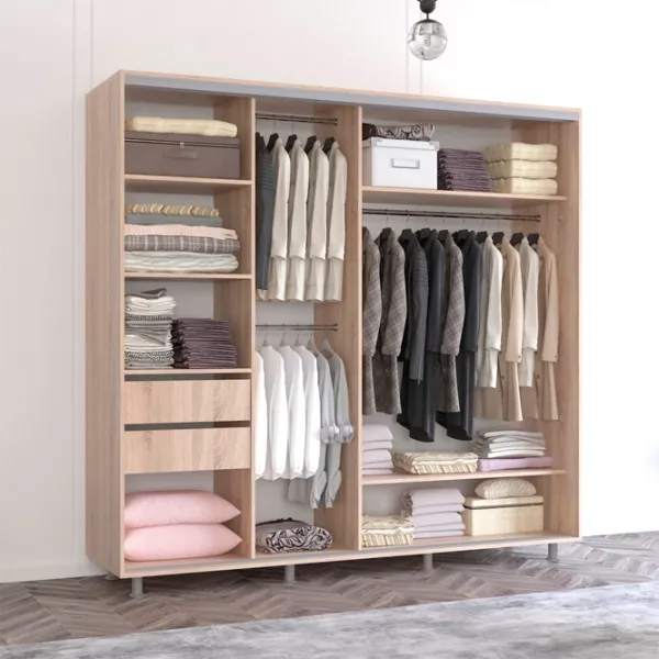 Dulap Glisant Mobildor-Lux Aron 00949 220 x 60 x 210 / PAL / Stejar Sonoma photo 10