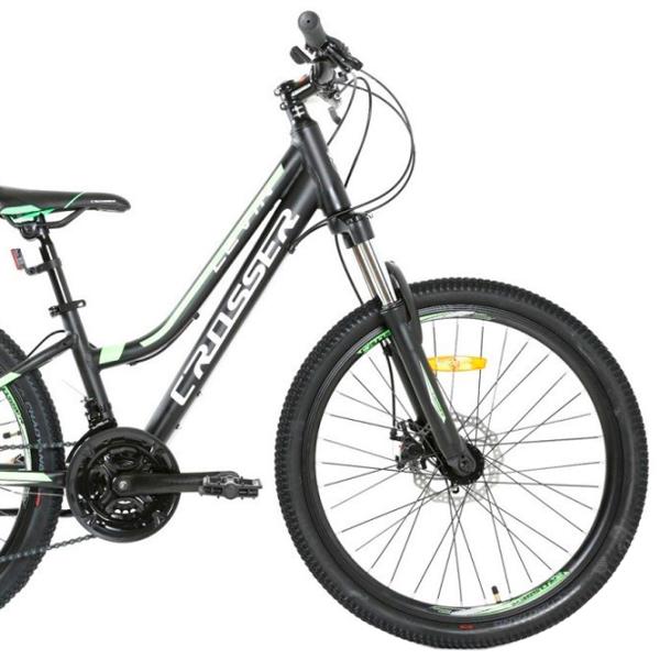 Bicicletă Crosser Levin 24" 12" Aluminiu/ Black Green photo 3