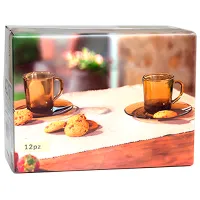 Set de căni Glass Ink Basilico Sticlă/ Smoky clear photo 3