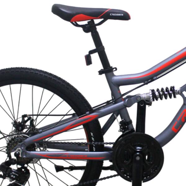 Bicicletă Crosser Legion 26" 14" Aluminiu/ Gray Red photo 3