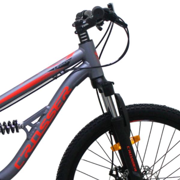 Bicicletă Crosser Legion 26" 14" Aluminiu/ Gray Red photo 4
