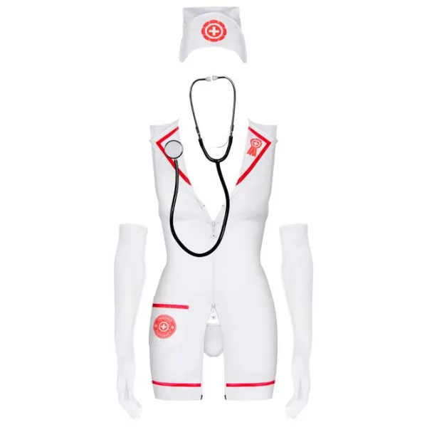 Комплект нижнего белья Obsessive Emergency Dress (S/ M) Белый photo 2