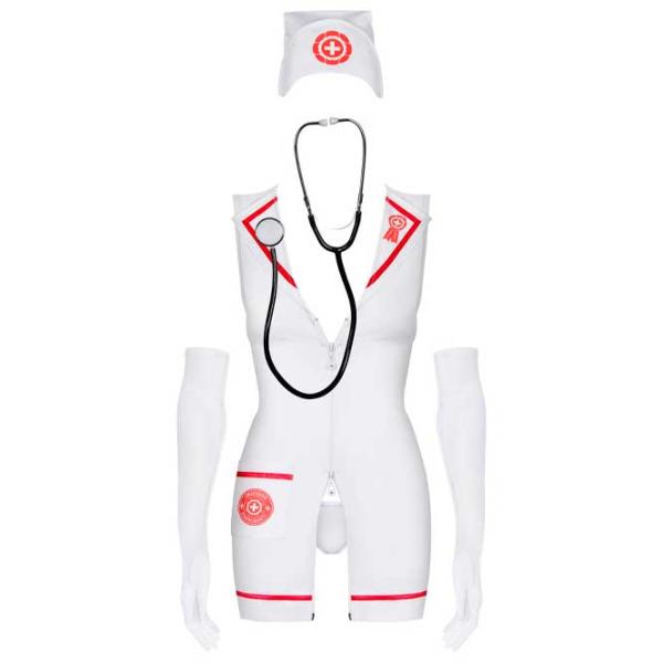 Комплект нижнего белья Obsessive Emergency Dress (S/ M) Белый photo 2