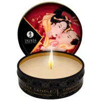 Lumânare de masaj Shunga Mini Romance Candle 30 ml/ Strawberry/ White photo 2