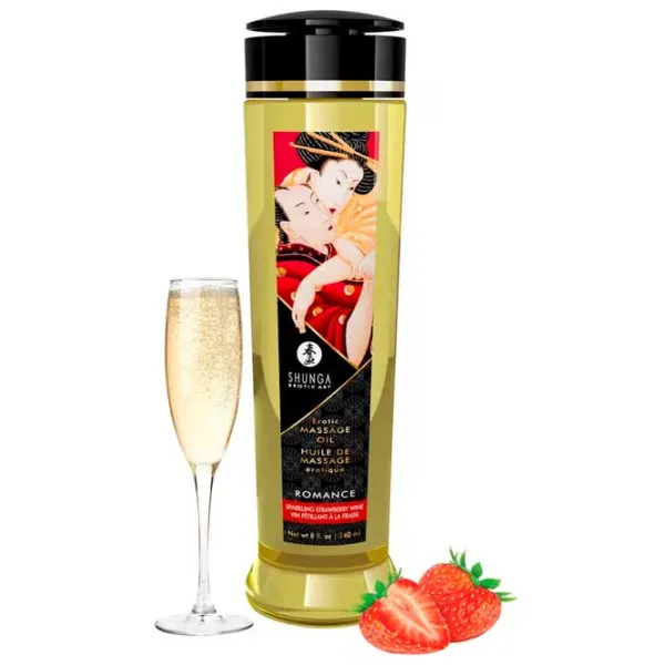 Ulei pentru masaj Shunga ShuOil Romance 0.24l/ Strawberry/ Yellow photo 2 Ulei pentru masaj Shunga ShuOil Romance 0.24l/ Strawberry/ Yellow photo 2