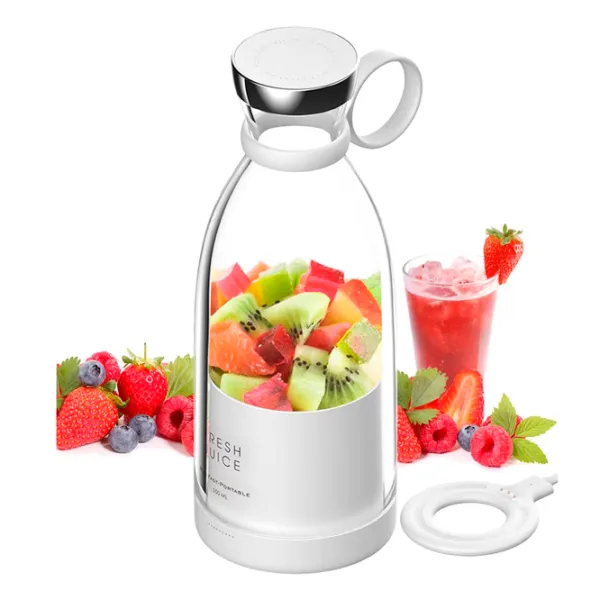 Портативный блендер Fresh Juice Mini Fruit Белый photo 3