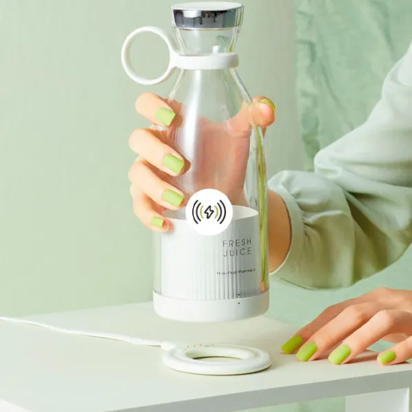 Портативный блендер Fresh Juice Mini Fruit Белый photo 5