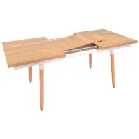 Masă de bucătărie extensibilă Evelin DT 431-2R PAL/ Lemn natural photo 2