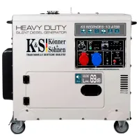 Generator de curent Könner & Söhnen KS9202HDES-1/ 3ATSRS 220 - 380 V Motorină/ 5.9 kW photo 5