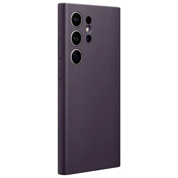 Husă pentru smartphone Samsung Galaxy S24 Ultra Samsung/ Back/ Piele ecologică/ Dark Violet photo 3