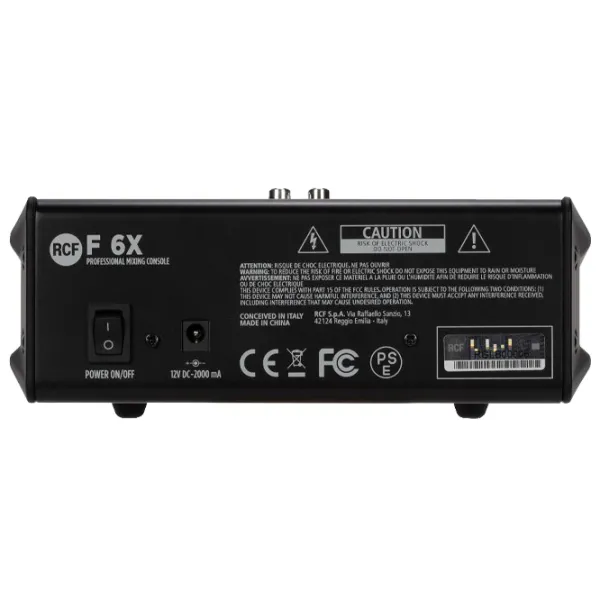 Миксер Aналоговый RCF F 6X активный / 20 Гц - 20 кГц / Черный photo 7