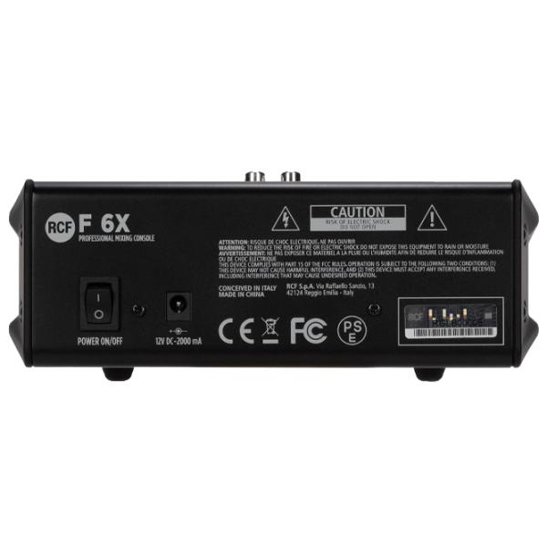 Миксер Aналоговый RCF F 6X активный / 20 Гц - 20 кГц / Черный photo 7