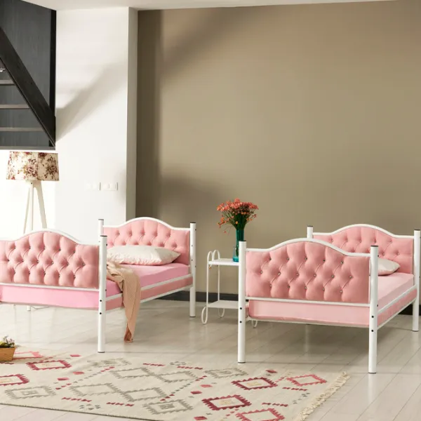 Pat pentru copii Magnus Melis 90 x 200 cm/ Metal/ White photo 2 Pat pentru copii Magnus Melis 90 x 200 cm/ Metal/ White photo 2