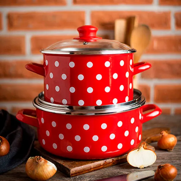 Cratiță Metalac Clasica 4.75 l Oțel inoxidabil/ Red photo 2