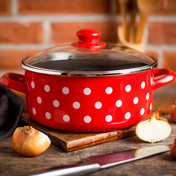 Cratiță Metalac Clasica 4.75 l Oțel inoxidabil/ Red photo 3