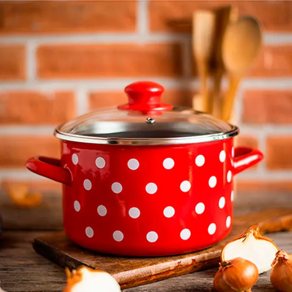 Cratiță Metalac Clasica 6.75 l Oțel inoxidabil/ Red photo 2