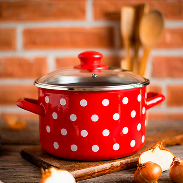 Cratiță Metalac Clasica 6.75 l Oțel inoxidabil/ Red photo 2
