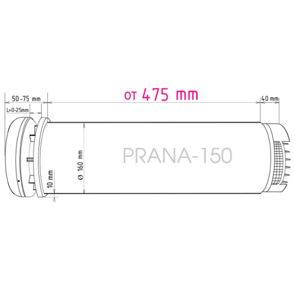 Recuperator Prana 150 60 m²/ 17 W photo 30