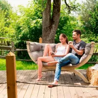 Садовый стул Amazonas Siena Due Taupe Дерево/ Ткань/ Бежевый photo 4