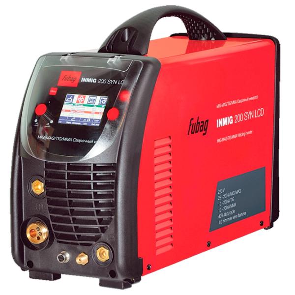 Сварочный аппарат Fubag INMIG200 SYNLCD 220 В полуавтоматическая (MIG/ MAG), ручная дуговая (MMA), аргонно-дуговая (TIG)/ Красный photo 3