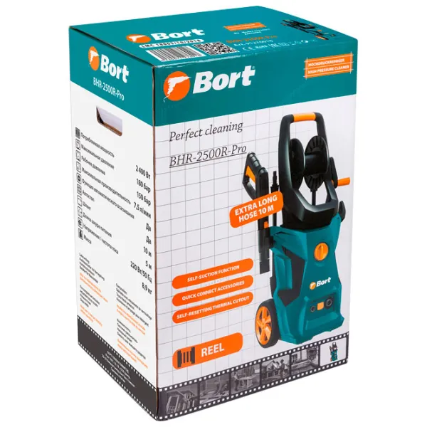Maşină de curăţat cu presiune Bort BHR-2500R-Pro 2400 W/ Blue photo 8