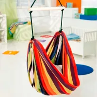 Scaun-hamac Amazonas Kids Relax Rainbow 4030454004602 80 kg/ Bumbac/ Multicolor photo 4