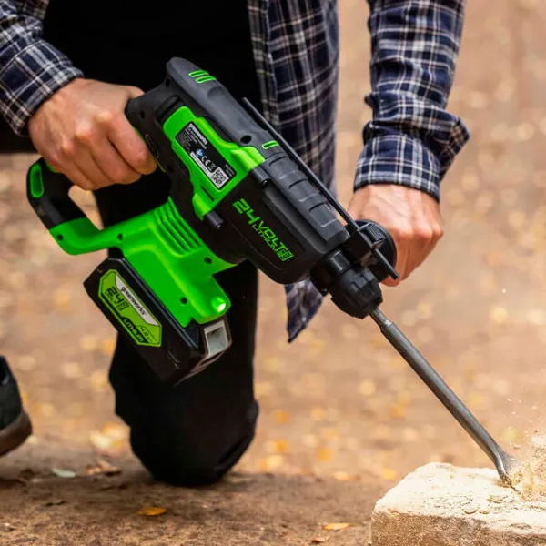 Ciocan rotopercutor Greenworks GD24SDS2 Green photo 4