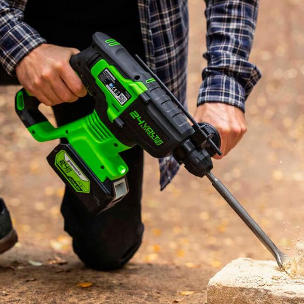 Ciocan rotopercutor Greenworks GD24SDS2 Green photo 4
