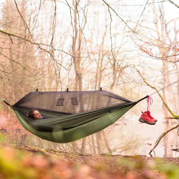 Гамак Amazonas Moskito-Traveller Thermo 4030454005777 200 кг/ Nailon/ Зелёный photo 7