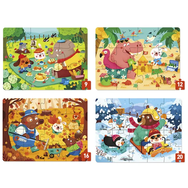 Set de puzzle-uri Mideer Anotimpurile pădurii 2.5+/ Numărul de piese: 57 photo 2