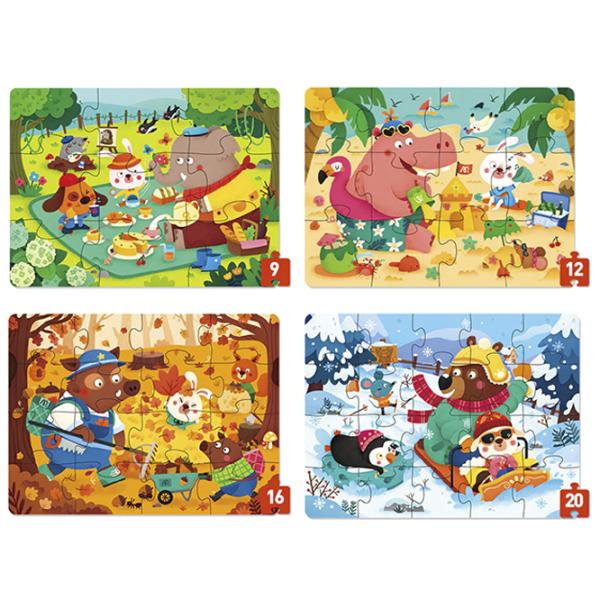 Set de puzzle-uri Mideer Anotimpurile pădurii 2.5+/ Numărul de piese: 57 photo 2