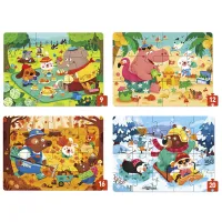 Set de puzzle-uri Mideer Anotimpurile pădurii 2.5+/ Numărul de piese: 57 photo 2