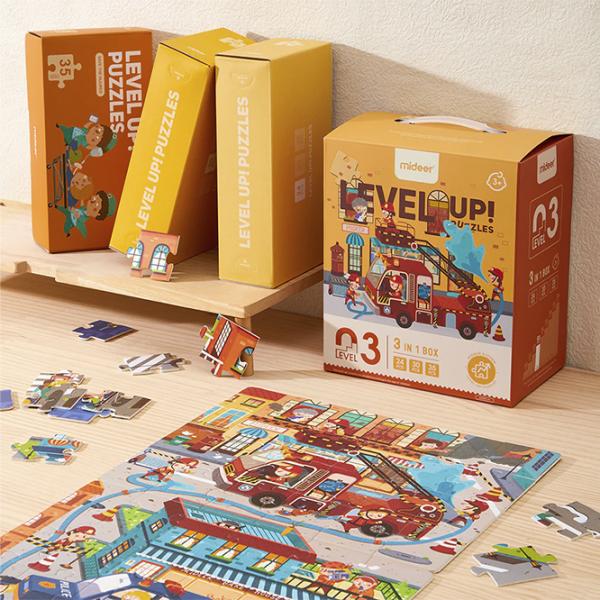 Set de puzzle-uri Mideer Salvatorii orașului 3+/ Numărul de piese: 89  photo 3
