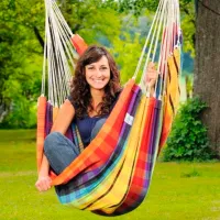 Scaun-hamac Amazonas Brasil Rainbow 4030454002295 150 kg/ Bumbac/ Multicolor photo 3