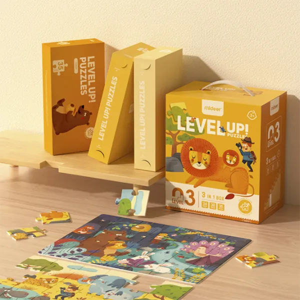 Set de puzzle-uri Mideer Scene cu animale 3+/ Numărul de piese: 89  photo 3