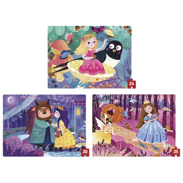 Set de puzzle-uri Mideer Aventurile prințeselor 3+/ Numărul de piese: 89  photo 2
