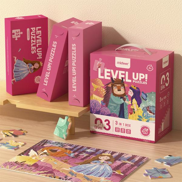 Set de puzzle-uri Mideer Aventurile prințeselor 3+/ Numărul de piese: 89  photo 3