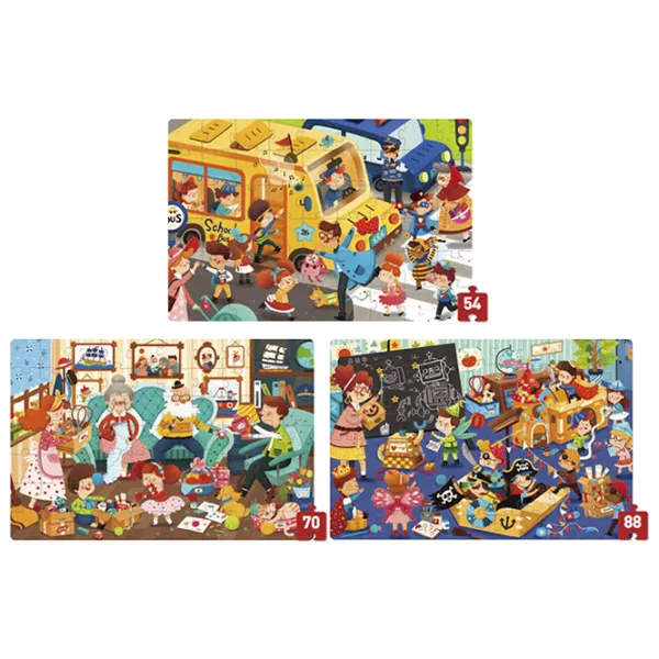 Set de puzzle-uri Mideer O zi din viața mea 3.5+/ Numărul de piese: 212 photo 2