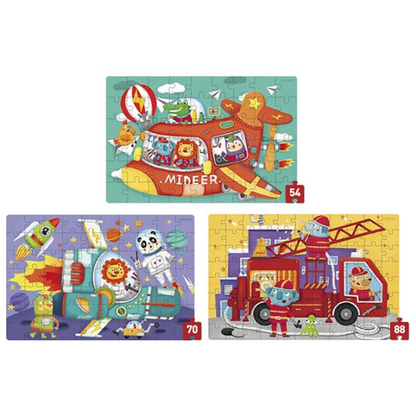 Set de puzzle-uri Mideer Transport 3.5+/ Numărul de piese: 212 photo 2