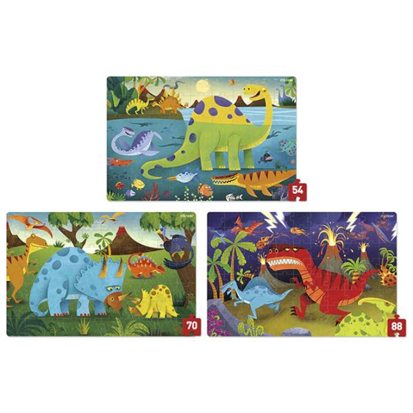 Set de puzzle-uri Mideer Era dinozaurilor 3.5+/ Numărul de piese: 212 photo 2