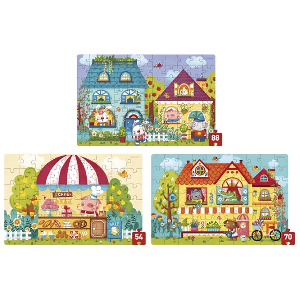Set de puzzle-uri Mideer Orașul de basm 3.5+/ Numărul de piese: 212 photo 2