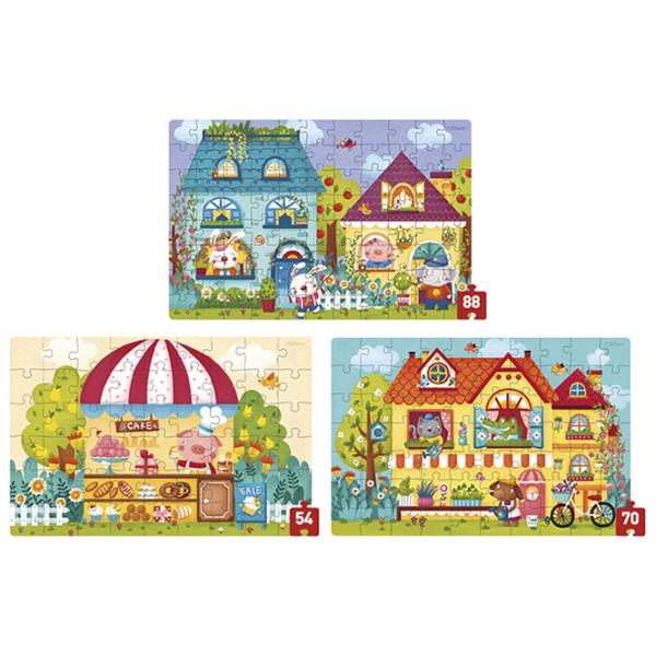 Set de puzzle-uri Mideer Orașul de basm 3.5+/ Numărul de piese: 212 photo 2