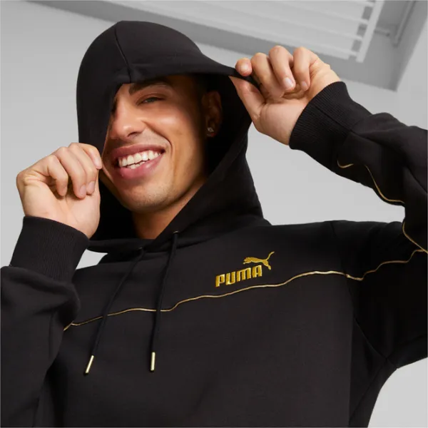 Толстовка для мужчин Puma Ess+ Minimal Gold Fl Прямой/ Черный photo 6