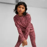 Hanorac pentru femei Puma Ess+ Floral Vibes Aop Crew Fl Red photo 3