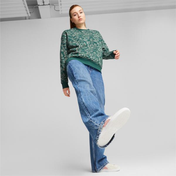 Hanorac pentru femei Puma Ess+ Floral Vibes Aop Crew Fl Green photo 7